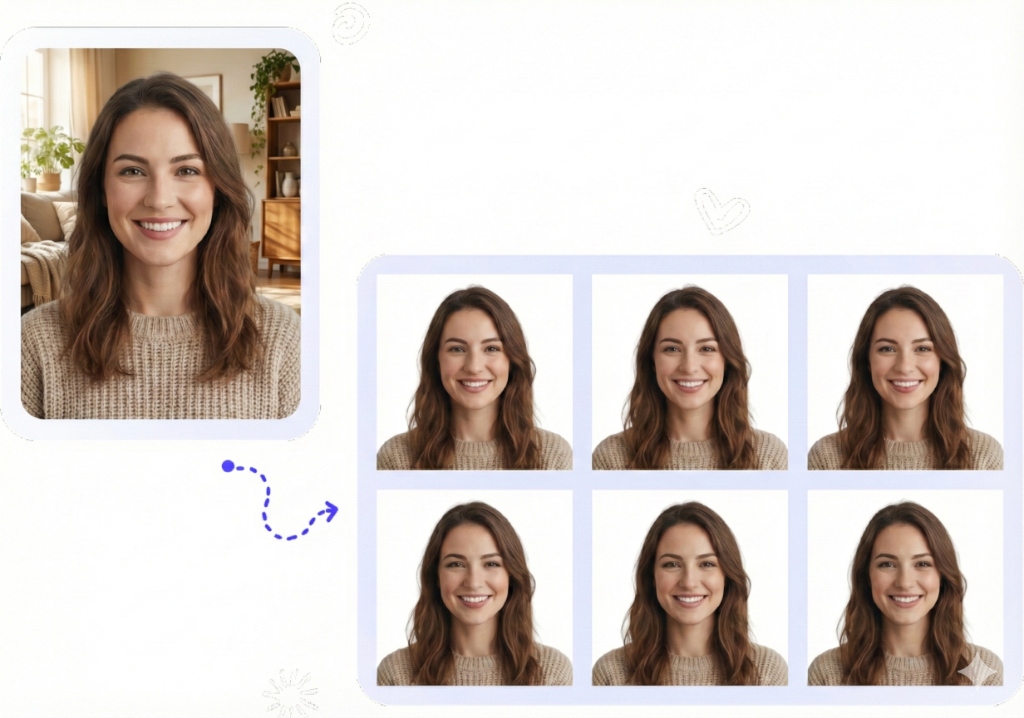 证件照范例展示